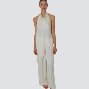 Tensione in pantalone palazzo elastico 100% viscosa Art C191P05Q