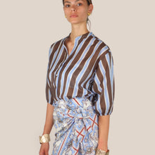 Carica l'immagine nel visualizzatore di Gallery, Tensione in camicia over rigata 100% cotone Art S26CL40
