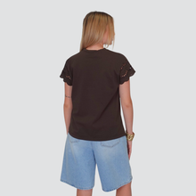 Carica l&#39;immagine nel visualizzatore di Gallery, Vicolo t-shirt manica pizzo 100% cotone Art UD0308
