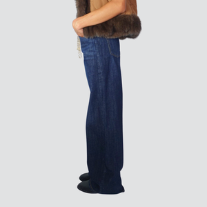 Tensione in jeans Gloria palazzo denim blu 98% cotone Art 3523T