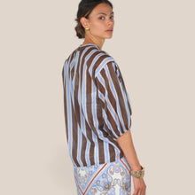 Carica l'immagine nel visualizzatore di Gallery, Tensione in camicia over rigata 100% cotone Art S26CL40
