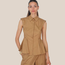 Carica l'immagine nel visualizzatore di Gallery, Tensione in camicia smanicata sfiancata 100% cotone Art Art 26C4938 ( pantalone Art 26P4936 )
