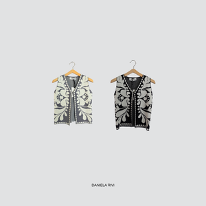 Haveone gilet fantasia 32% viscosa 15% modal Art LAY-P012