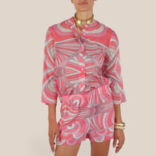 Carica l'immagine nel visualizzatore di Gallery, Tensione in camicia over stampa mussola 100% cotone Art PE260500
