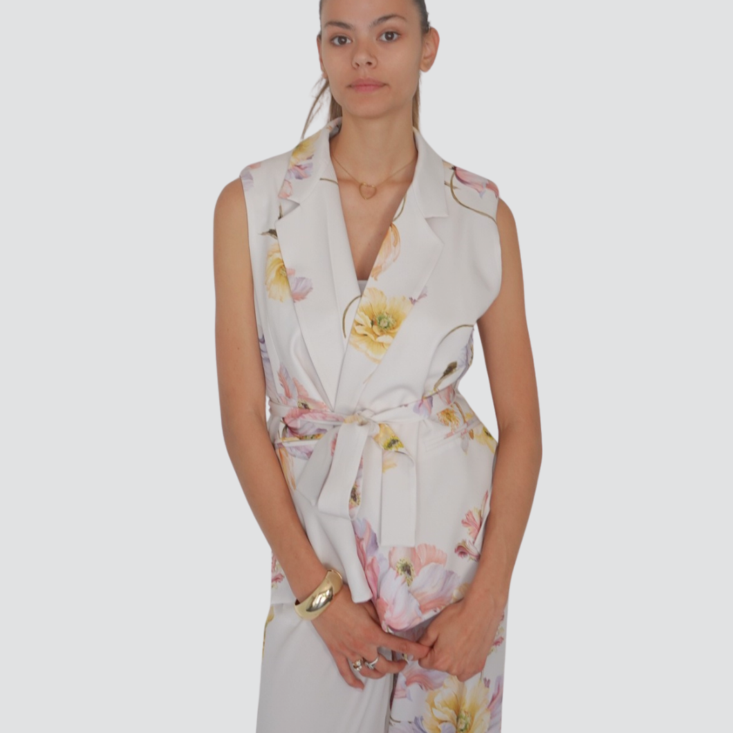 Vicolo blazer floreale con fusciacca Art TD2268