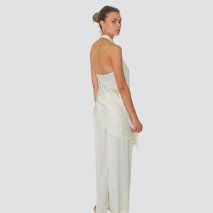 Tensione in pantalone palazzo elastico 100% viscosa Art C191P05Q