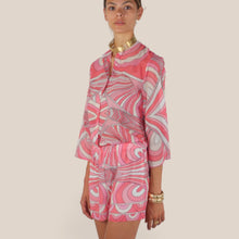Carica l'immagine nel visualizzatore di Gallery, Tensione in camicia over stampa mussola 100% cotone Art PE260500

