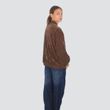 Carica l&#39;immagine nel visualizzatore di Gallery, Dixie giacca cardigan effetto ciniglia bande laterali riga lurex foderato Art VAD0YFC
