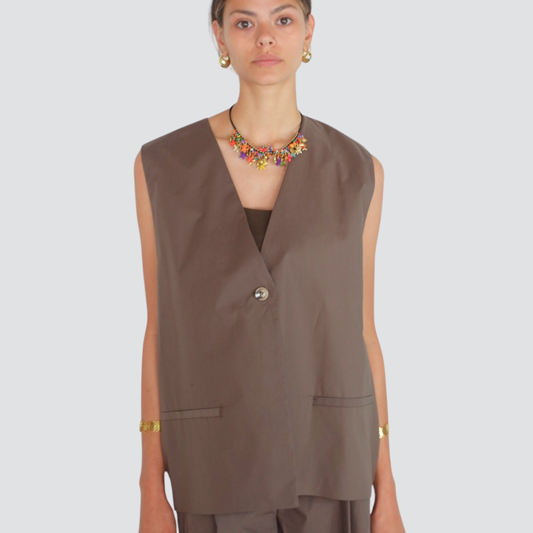 Tensione maxi gilet 97% cotone Art 25D7886