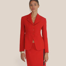 Carica l'immagine nel visualizzatore di Gallery, Vicolo blazer sfiancato rosso Art TAC1593 ( longuette Art TAC1596 pantalone TAC1595 )
