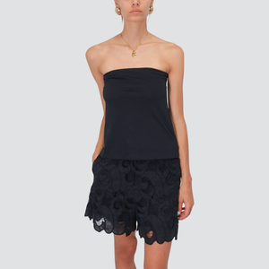 Tensione in short pizzo elastico vita 98% cotone Art S25PI93