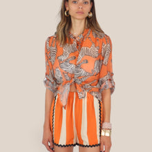 Carica l'immagine nel visualizzatore di Gallery, Haveone camicia over stampa zebra 85% lyocell Art CVS-Q466
