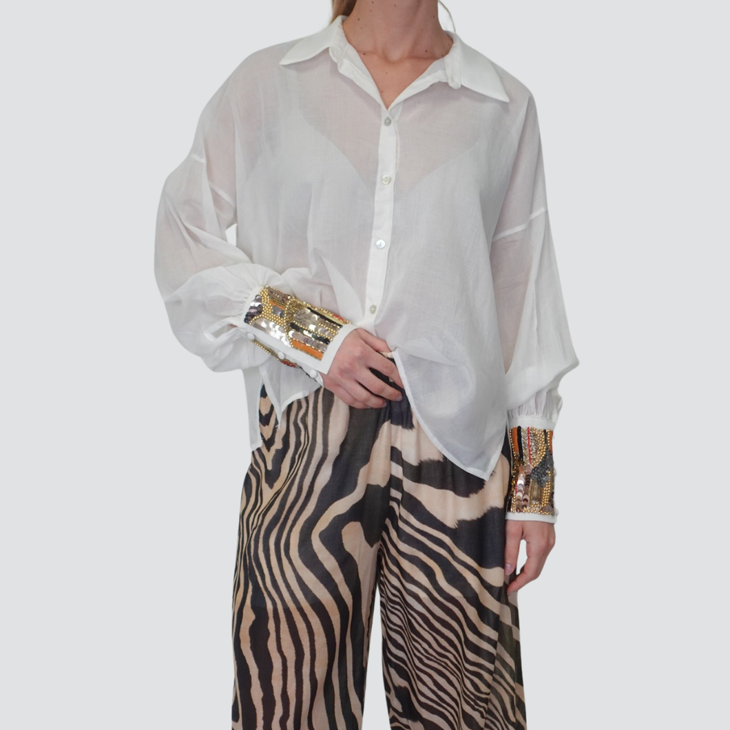 Haveone camicia over polsi India 100% cotone Art CMA-N365