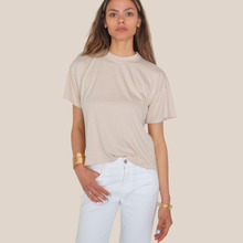 Carica l'immagine nel visualizzatore di Gallery, Haveone t-shirt scatoletta rigata 95% viscosa Art MJS-Q106
