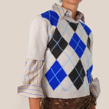 Carica l'immagine nel visualizzatore di Gallery, Haveone maglia over manica corta rombi 80% lana Art MFP-R075
