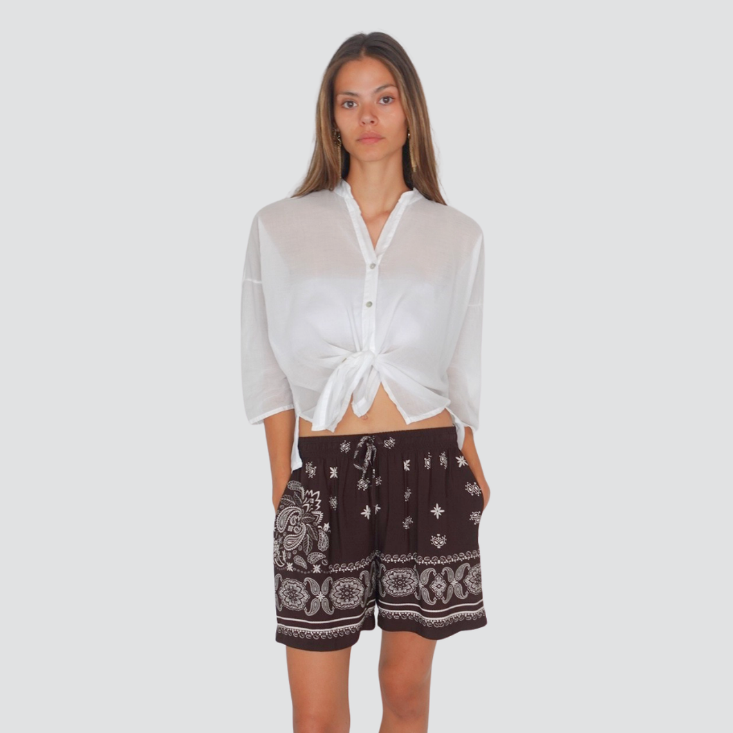 Haveone short elastico vita con coulisse 100% viscosa Art PMA-N534