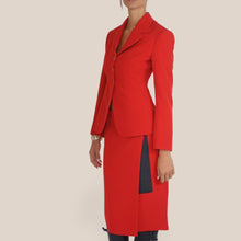 Carica l'immagine nel visualizzatore di Gallery, Vicolo blazer sfiancato rosso Art TAC1593 ( longuette Art TAC1596 pantalone TAC1595 )
