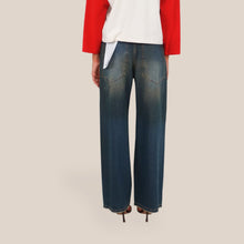 Carica l'immagine nel visualizzatore di Gallery, Haveone jeans AMELIE con rotture tasca retro oversize 100% cotone Art PGZ-R043
