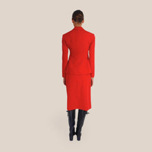 Carica l'immagine nel visualizzatore di Gallery, Vicolo blazer sfiancato rosso Art TAC1593 ( longuette Art TAC1596 pantalone TAC1595 )
