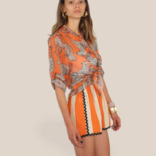 Carica l'immagine nel visualizzatore di Gallery, Haveone camicia over stampa zebra 85% lyocell Art CVS-Q466
