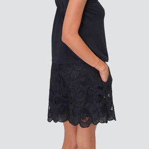 Tensione in short pizzo elastico vita 98% cotone Art S25PI93