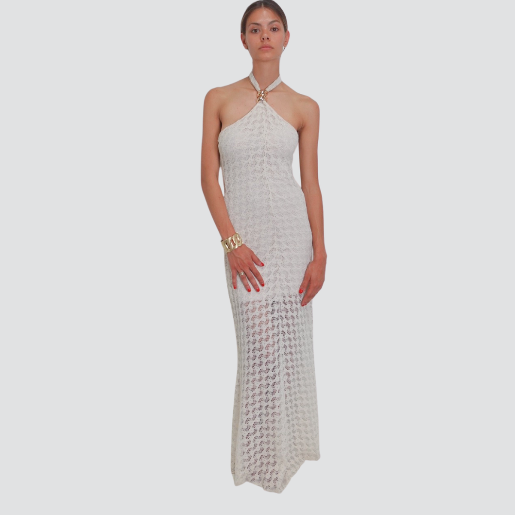 Haveone abito foderato dettaglio gioiello 85% cotone Art AMA-N241