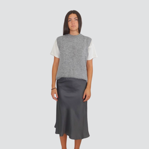 Vicolo gonna midi satin svasata Art TF0571