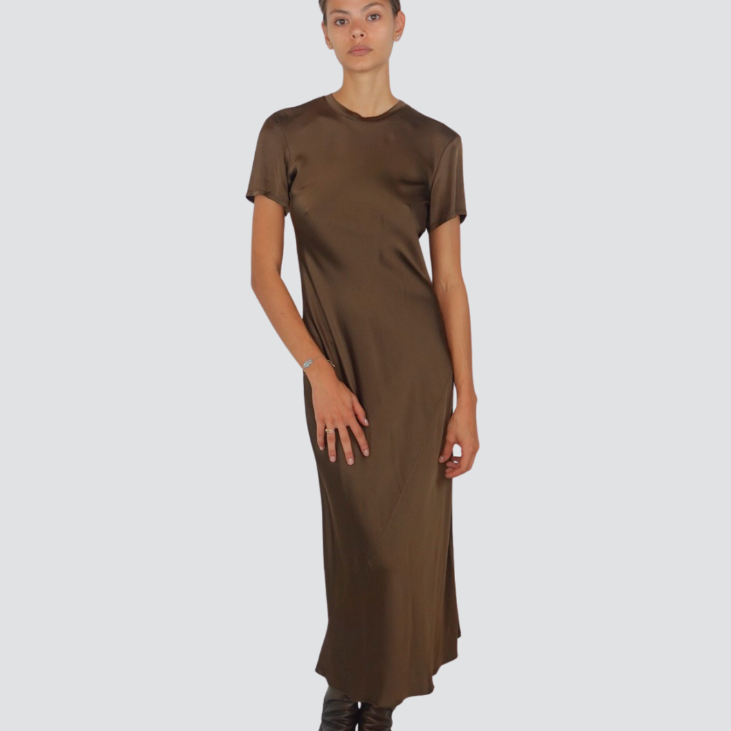Dixie abito satin manica corta 97% viscosa Art A782Y029