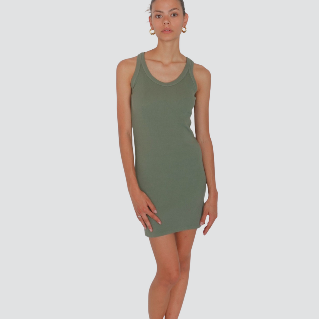 Haveone abito midi costina 95% cotone Art AJS-N229