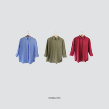 Carica l&#39;immagine nel visualizzatore di Gallery, Vicolo camicia over con taschino 100% cotone Art TD2425
