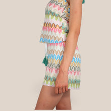 Carica l'immagine nel visualizzatore di Gallery, Tensione in shorts elastico vita filo lurex 48% cotone Art S26PJ67
