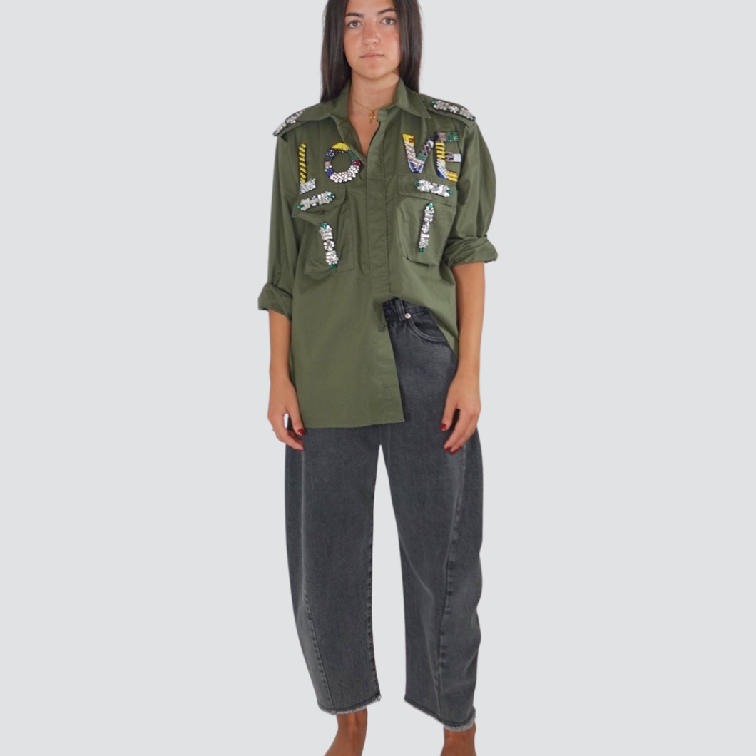 Tensione jeans balloon fondo sfrangiato 100% cotone Art W25P397