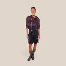 Carica l'immagine nel visualizzatore di Gallery, Haveone gonna midi raso spacco pizzo Art GVS-R067
