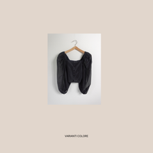 Carica l'immagine nel visualizzatore di Gallery, Vicolo camicia crop manica ampia 86% lyocell Art TAB1915 (mini gonna TAB1917 )
