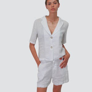 Haveone blazer manica corta 100% lino Art JVE-N118