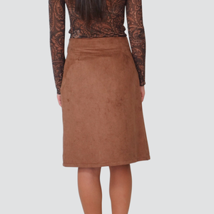 Haveone gonna suede con pannello e borchie Art GMA-P106