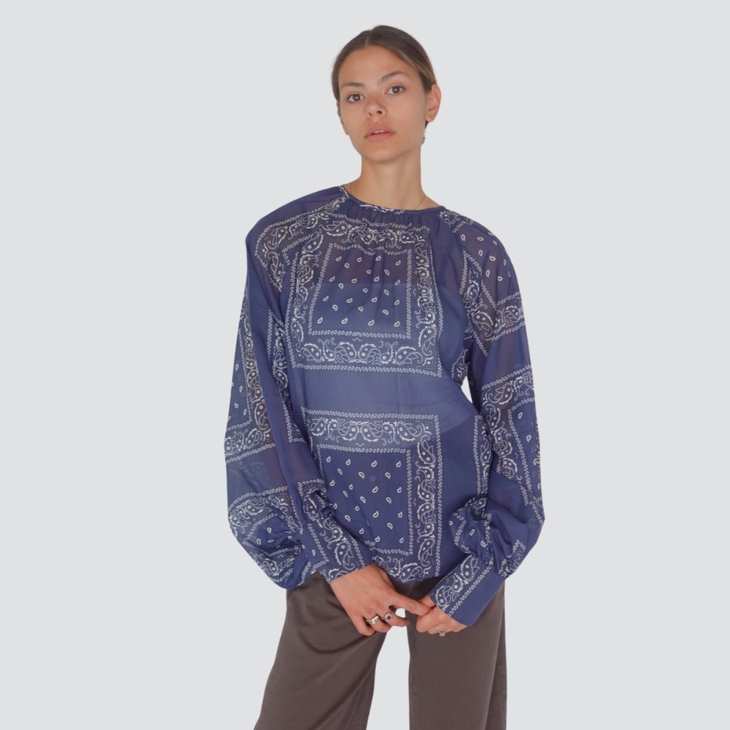 Tensione in blusa stampa bandana mussola 100% cotone Art 25C7369
