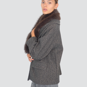Tensione in giacca foderata con collo eco-pelliccia amovibile Art FW250022