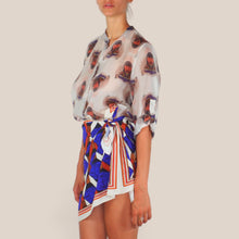 Carica l'immagine nel visualizzatore di Gallery, Haveone camicia over stampa scimmia 85% lyocell Art CVS-Q487

