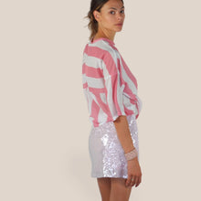 Carica l'immagine nel visualizzatore di Gallery, Tensione in camicia over rigata mussola 100% cotone Art PE260480
