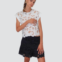 Carica l&#39;immagine nel visualizzatore di Gallery, Tensione in t-shirt pizzo 98% cotone Art S25MA25
