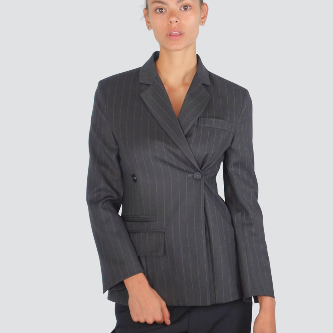 Vicolo blazer gessato foderato 34% viscosa Art TF1264