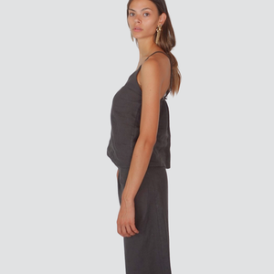 Haveone top spalline 100% lino Art RMA-N167