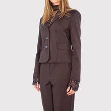 Carica l'immagine nel visualizzatore di Gallery, Tensione in blazer punto milano 58% viscosa Art 27B6770 ( pantalone art 27P6282 )
