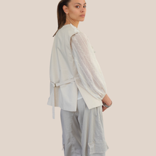 Carica l'immagine nel visualizzatore di Gallery, Philia Loft gilet over con pizzo 100% cotone Art V02A1014
