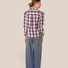 Carica l'immagine nel visualizzatore di Gallery, Vicolo Camicia Over Tartan Check con Ricami 100% Cotone ArtRAC0067
