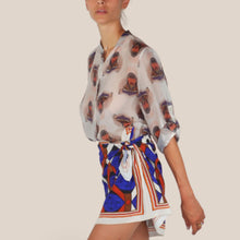 Carica l'immagine nel visualizzatore di Gallery, Haveone camicia over stampa scimmia 85% lyocell Art CVS-Q487
