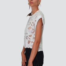 Carica l&#39;immagine nel visualizzatore di Gallery, Tensione in t-shirt pizzo 98% cotone Art S25MA25
