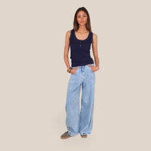 Carica l'immagine nel visualizzatore di Gallery, Tensione in jeans Louvre tela leggera 100% cotone Art P314J119
