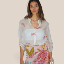 Carica l'immagine nel visualizzatore di Gallery, Haveone camicia over fantasia tigre 85% lyocell Art CVS-Q469
